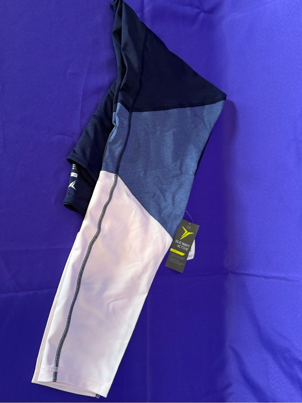 Old Navy Women’s Colorblock Activewear Leggings Navy, Heather Blue, Pink Size 2X